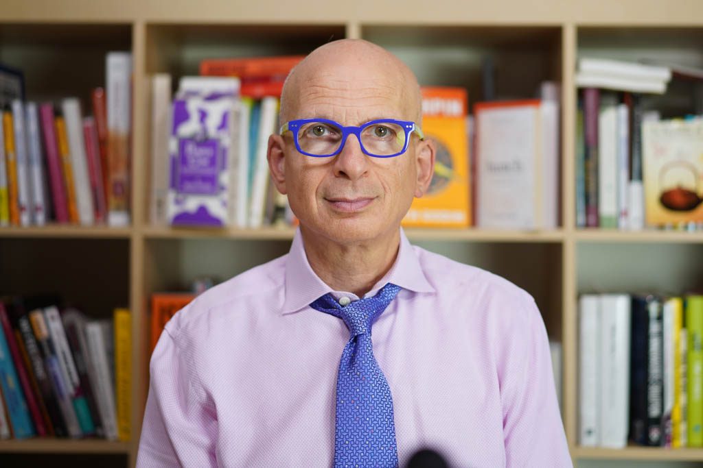 A portrait image of Two-Brain Summit keynote speaker Seth Godin.